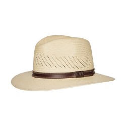 Original Panama Hat Ιντυ Leather Natural Perforated