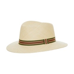 Original Panama Hat Ιντυ Arizona Natural Striped Ribbon