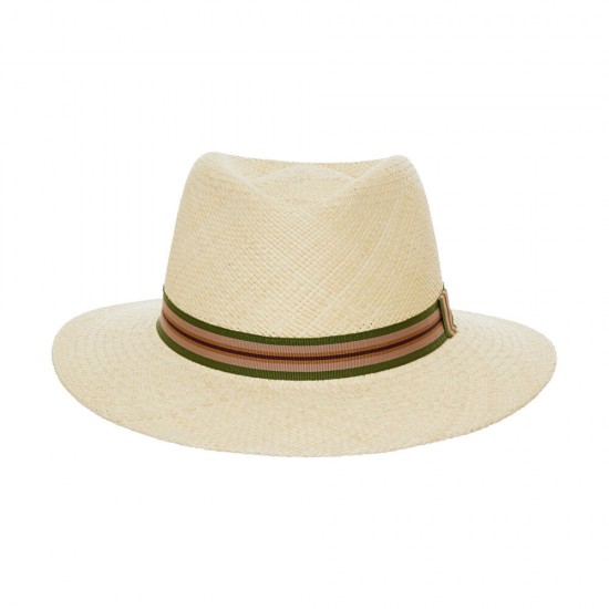 Original Panama Hat Ιντυ Arizona Natural Striped Ribbon