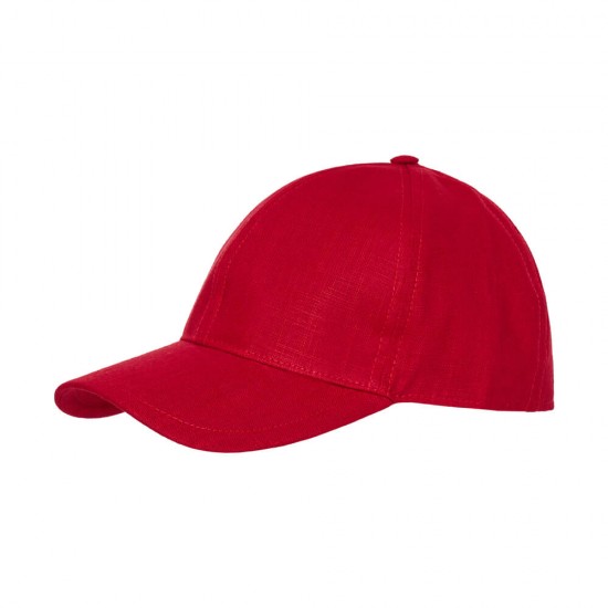 Καπέλο Baseball Linen Κόκκινο