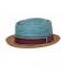 Cuba Pork Pie Raffia Two-Tone Blue