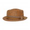 Cuba Pork Pie Raffia Two-Tone Brown