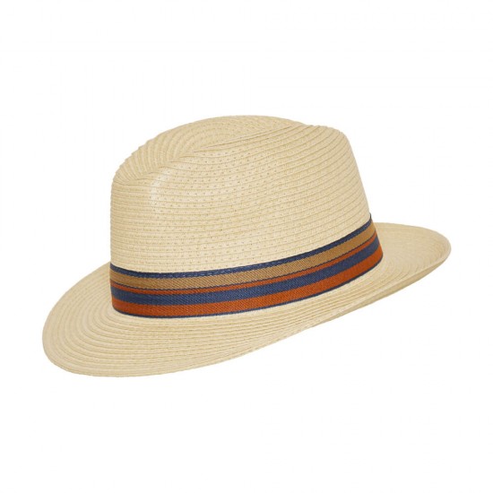 Cuba Fedora Ivory Stripped R Brick