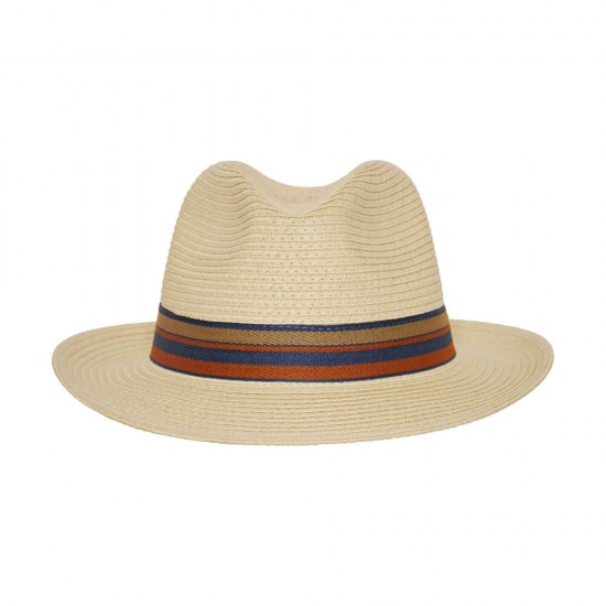 Cuba Fedora Ivory Stripped R Brick