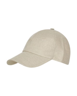 Καπέλο Baseball Linen Buckle Εκρού