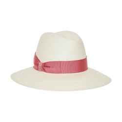 Claudette Panama Fine Wide Brim Rosa