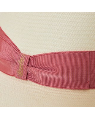 Claudette Panama Fine Wide Brim Rosa