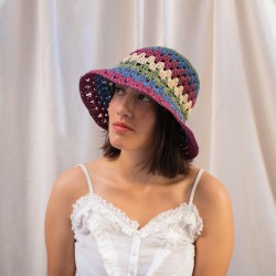 Bucket Carta Crochet Μωβ