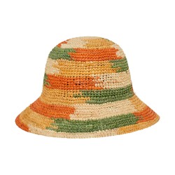 Bucket Raffia Crochet Πορτοκαλί
