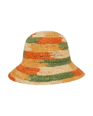 Bucket Raffia Crochet Πορτοκαλί