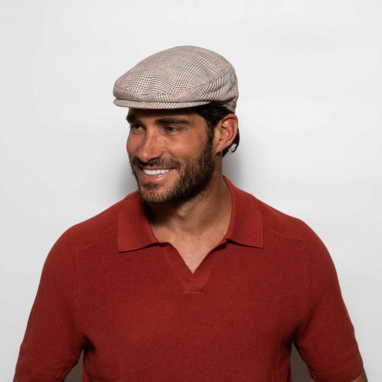 Flat Cap Prince De Galles Beige Flat Cap Prince De Galles Beige