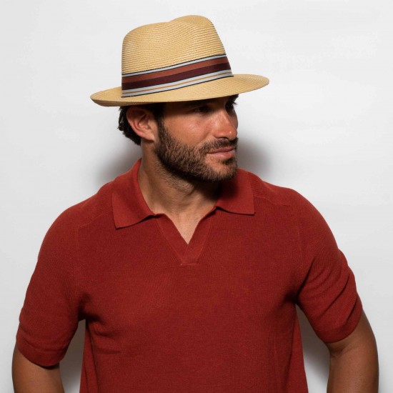Fedora Μπεζ Striped Solévo Fedora Μπεζ Striped Solévo