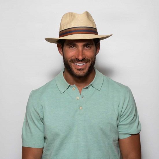 Cuba Fedora Ivory Stripped R Brick Cuba Fedora Ivory Stripped R Brick