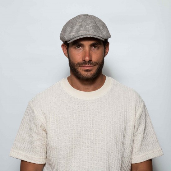 Brooklyn Newsboy Cap Plaid Taupe Brooklyn Newsboy Cap Plaid Taupe