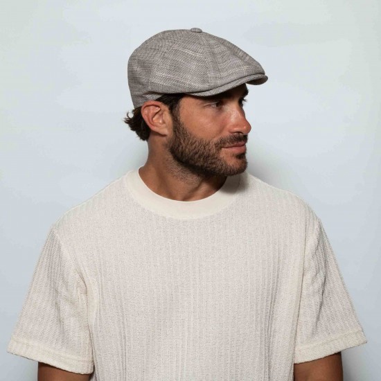 Brooklyn Newsboy Cap Plaid Taupe Brooklyn Newsboy Cap Plaid Taupe