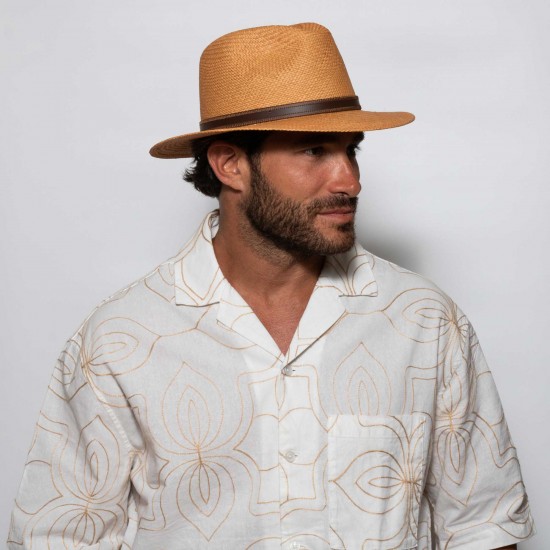 Original Panama Hat Ιντυ Biscuit Leather Band