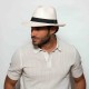 Ψάθινο Fedora Grande Toyo Εκρού Black R Ψάθινο Fedora Grande Toyo Εκρού Black R