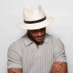 Original Panama Hat Ridge Black Leather Original Panama Hat Ridge Black Leather
