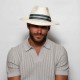 Original Panama Hat Fedora Riviera Ocean Stripe Original Panama Hat Fedora Riviera Ocean Stripe