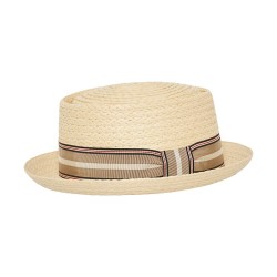 Cuba Pork Pie Round Trimmed Ivory