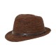 Trilby Raffia Crochet Σοκολά