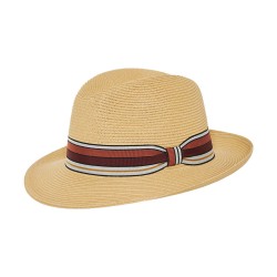 Fedora Beige Striped Solévo