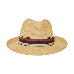Fedora Beige Striped Solévo