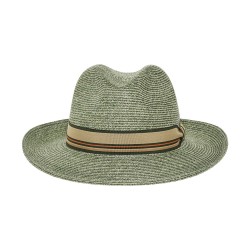 Fedora Green Striped Solévo  
