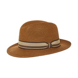 Fedora Brown Striped Solévo 