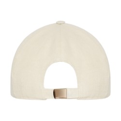 Baseball Cap Linen Buckle Ivory