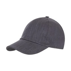 Καπέλο Baseball Linen Buckle Γκρι Σκούρο