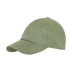 Baseball Cap Linen Buckle Green