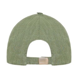 Baseball Cap Linen Buckle Green