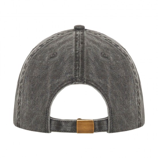 Καπέλο Baseball Washed Cotton Buckle Γκρι Ανθρακί Καπέλο Baseball Washed Cotton Buckle Γκρι Ανθρακί