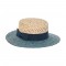 Ψάθινο Boater Twisted Raffia Blue