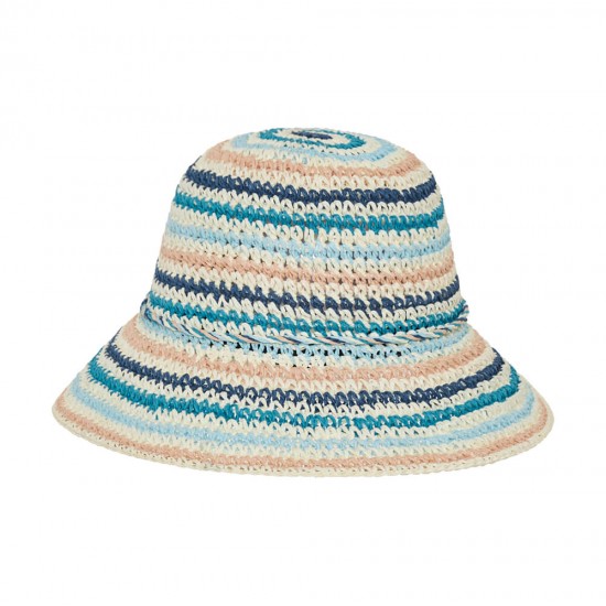 Bucket Woven Sun Hat Blue Bucket Woven Sun Hat Blue