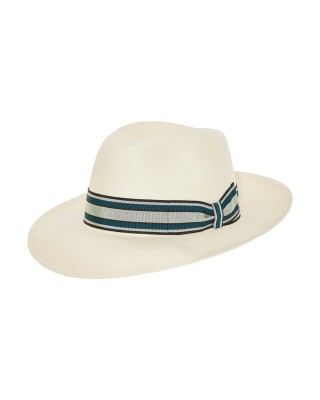 Original Panama Hat Fedora Riviera Ocean Stripe