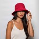 Bucket Raffia Klelia Cherry Red