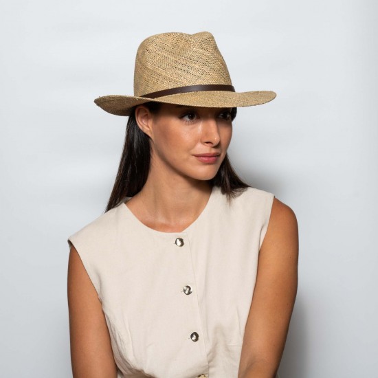 Fedora Seagrass Leather