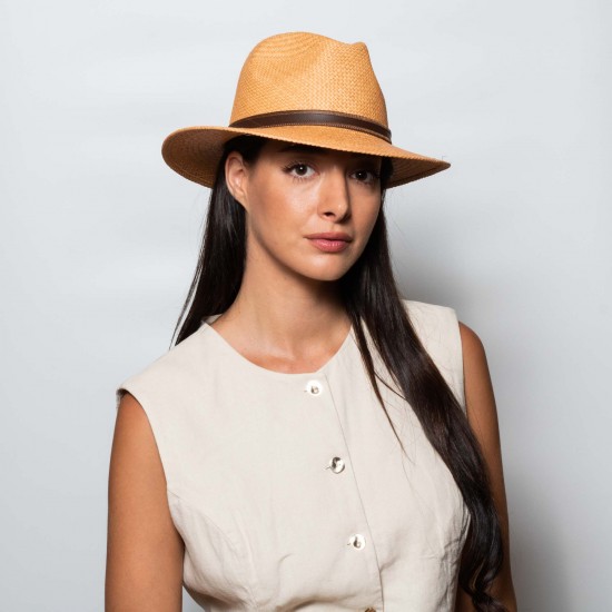 Original Panama Hat Ιντυ Biscuit Leather Band