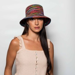 Bucket Cecelia Raffia Multicolor