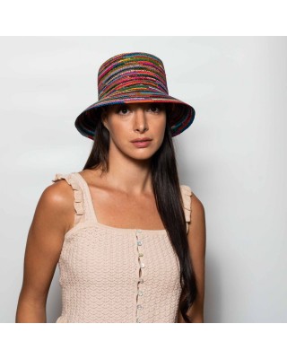 Bucket Cecelia Raffia Multicolor