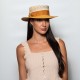 Boater Twisted Raffia Senape