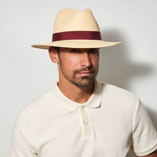 Original Panama Hat Indy Supreme Natural Bordo R