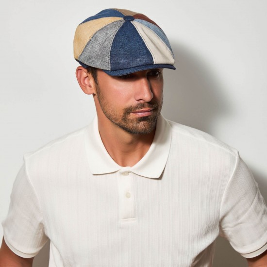 Brooklyn Newsboy Cap Pinwheel Patchwork