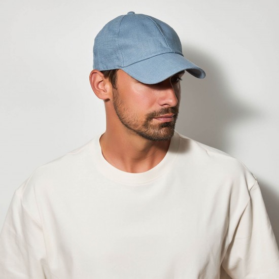Καπέλο Baseball Linen Buckle Γαλάζιο