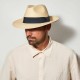 Ψάθινο Fedora Grande Toyo Beige Blue R