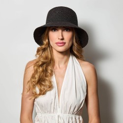 Bucket Cecelia Raffia Black