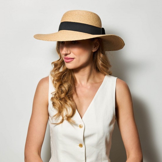 Καπελίνα Wide Brim Raffia Natural
