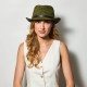 Trilby Raffia Crochet Πράσινο